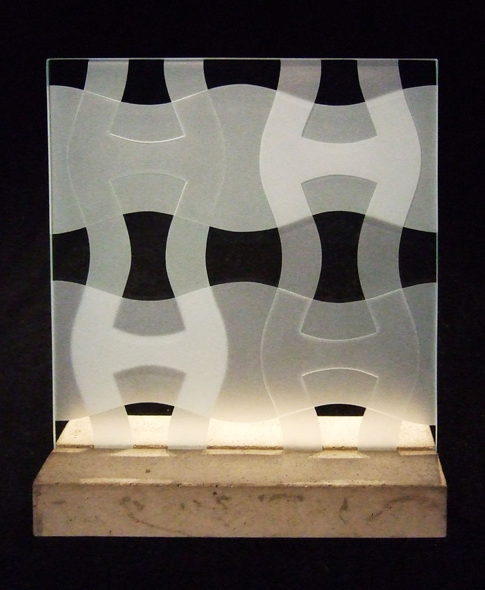 Glasskulptur "Vågskvalp"